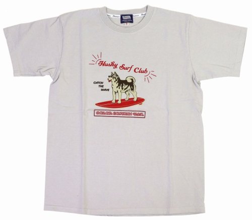他の写真1: 「Pherrow's/フェローズ」Husky Surf Club プリントTシャツ PTシリーズ【L・グレー】