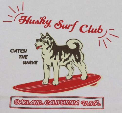 他の写真3: 「Pherrow's/フェローズ」Husky Surf Club プリントTシャツ PTシリーズ【L・グレー】