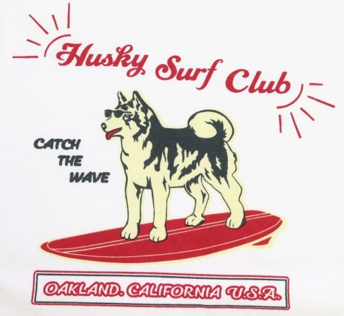 他の写真3: 「Pherrow's/フェローズ」Husky Surf Club プリントTシャツ PTシリーズ【ホワイト】