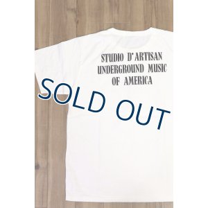 画像2: 「STUDIO D'ARTISAN/ステュディオ・ダ・ルチザン」UNDERGROUND MUSIC OF AMERICA プリントＴシャツ【ホワイト】