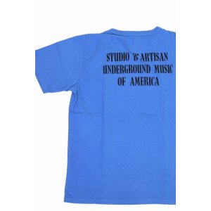画像2: 「STUDIO D'ARTISAN/ステュディオ・ダ・ルチザン」UNDERGROUND MUSIC OF AMERICA プリントＴシャツ【ブルー】