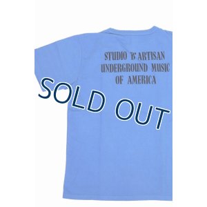 画像2: 「STUDIO D'ARTISAN/ステュディオ・ダ・ルチザン」UNDERGROUND MUSIC OF AMERICA プリントＴシャツ【ブルー】