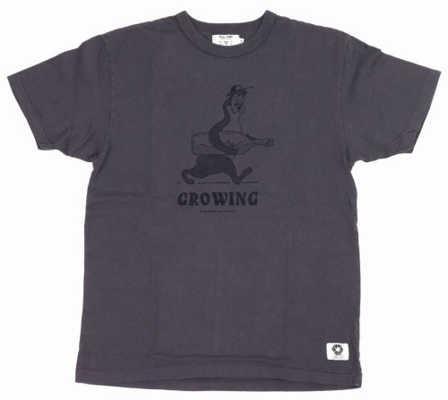 他の写真1: 「FREE RAGE/フリーレイジ」GROWING プリントリサイクルコットンTシャツ【グレー】