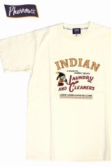 「Pherrow's/フェローズ」INDIAN プリントTシャツ PTシリーズ【S・ホワイト】