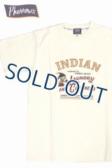 「Pherrow's/フェローズ」INDIAN プリントTシャツ PTシリーズ【S・ホワイト】