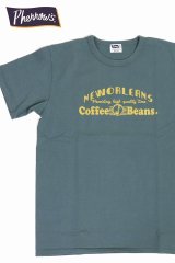 「Pherrow's/フェローズ」Coffee Beans プリントTシャツ PMTシリーズ【セージ】