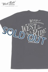 「WEST RIDE/ウエストライド」HEART  ヘビーウェイトプリントTシャツ【ブラック】