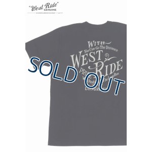 画像1: 「WEST RIDE/ウエストライド」HEART  ヘビーウェイトプリントTシャツ【ブラック】