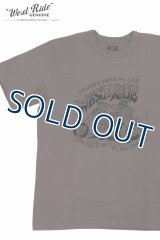 「WEST RIDE/ウエストライド」LONG RIDER  ヘビーウェイトプリントTシャツ【G・グレー】