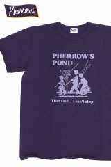 「Pherrow's/フェローズ」POND プリントTシャツ PMTシリーズ【エッグプラント】