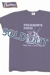 「Pherrow's/フェローズ」POND プリントTシャツ PMTシリーズ【エッグプラント】