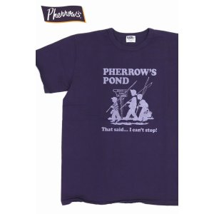 画像1: 「Pherrow's/フェローズ」POND プリントTシャツ PMTシリーズ【エッグプラント】