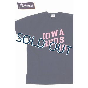 画像1: 「Pherrow's/フェローズ」IOWA REDS プリントTシャツ PMTシリーズ【ネイビー】