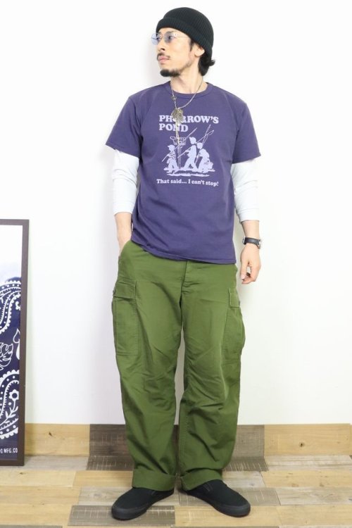 他の写真3: 「Pherrow's/フェローズ」POND プリントTシャツ PMTシリーズ【エッグプラント】
