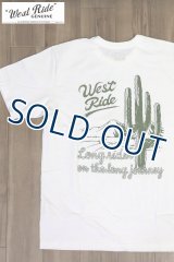 「WEST RIDE/ウエストライド」Cactus  ヘビーウェイトプリントTシャツ【ホワイト】