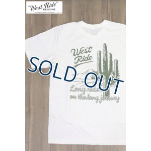 画像1: 「WEST RIDE/ウエストライド」Cactus  ヘビーウェイトプリントTシャツ【ホワイト】