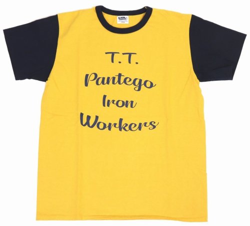 他の写真1: 「Pherrow's/フェローズ」T.T. バイカラープリントTシャツ PMTシリーズ【マスタード×ネイビー】