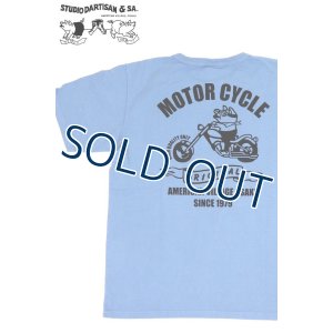 画像1: 「STUDIO D'ARTISAN/ステュディオ・ダ・ルチザン」MOTOR CYCLE プリントＴシャツ【ブルー】