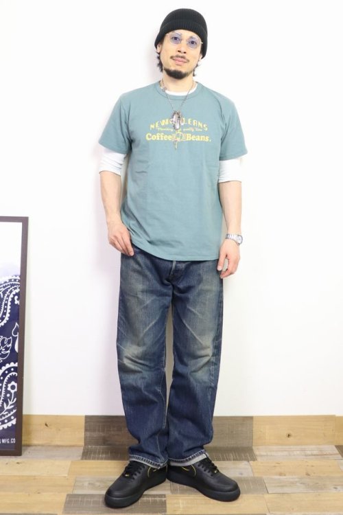 他の写真3: 「Pherrow's/フェローズ」Coffee Beans プリントTシャツ PMTシリーズ【セージ】