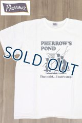 「Pherrow's/フェローズ」POND プリントTシャツ PMTシリーズ【ホワイト】