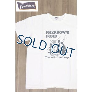 画像1: 「Pherrow's/フェローズ」POND プリントTシャツ PMTシリーズ【ホワイト】