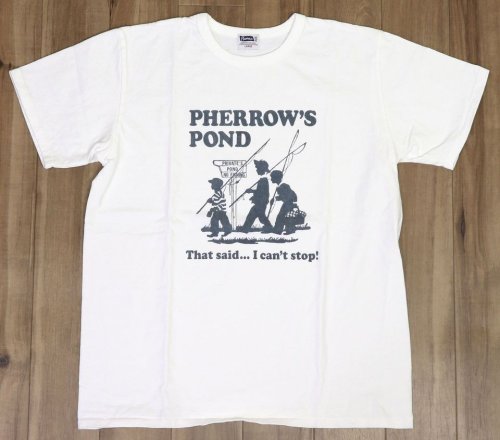 他の写真1: 「Pherrow's/フェローズ」POND プリントTシャツ PMTシリーズ【ホワイト】
