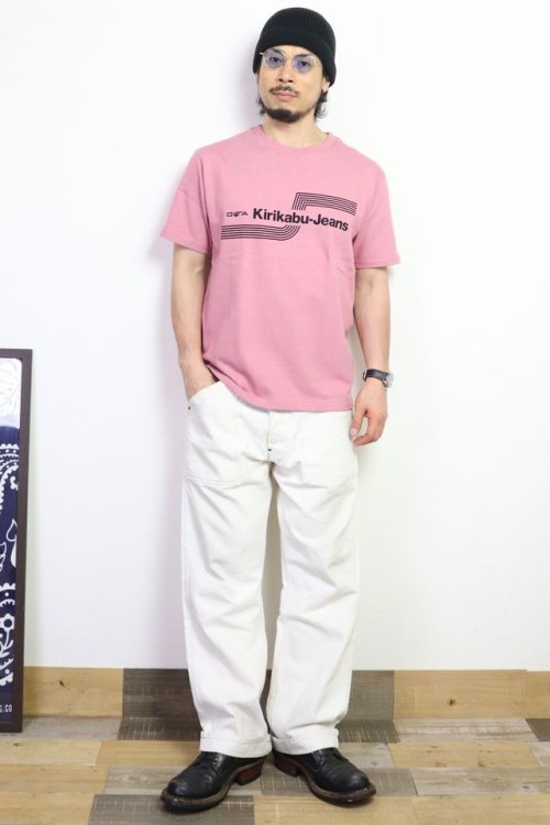 他の写真3: 「KIRIKABU JEANS/キリカブジーンズ」OITA プリントTシャツ【ピンク×ブラック】