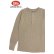 画像1: 「UES/ウエス」ヘンリーネックビッグワッフルＴシャツ【サンドベージュ】 (1)