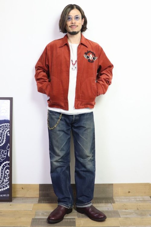 他の写真3: 「STUDIO D'ARTISAN/ステュディオ・ダ・ルチザン」Motorcycle Club カスタムコーデュロイジャケット【オレンジ】