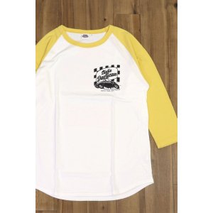 画像2: 「STUDIO D'ARTISAN/ステュディオ・ダ・ルチザン」CHICKEN RACE ラグラン7分丈Ｔシャツ【ホワイト×イエロー】