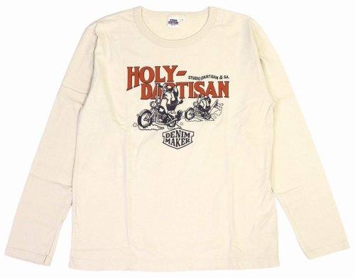 他の写真1: 「STUDIO D'ARTISAN/ステュディオ・ダ・ルチザン」HOLY-DARTISAN 長袖プリントＴシャツ【ベージュ】