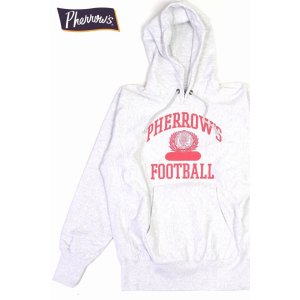 画像1: 「Pherrow's/フェローズ」FOOTBALL プリントヘビーウェイトスウェットパーカー【オートミール】