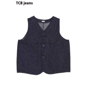 画像1: 「TCB jeans/TCBジーンズ」ハンツマンベスト【9ozデニム】