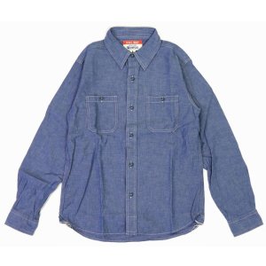 画像2: 「UES/ウエス」シャンブレーワークシャツ【インディゴ】