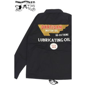 画像1: 「STUDIO D'ARTISAN/ステュディオ・ダ・ルチザン」LUBRICATING OIL 刺繍コーチジャケット【ブラック】