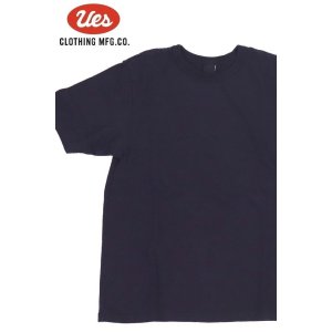 画像1: 「UES/ウエス」8番スラブネップ半袖Tシャツ【ネイビー】