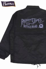 「Pherrow's/フェローズ」BUFFALO BRAND ナイロンコーチジャケット【ブラック】