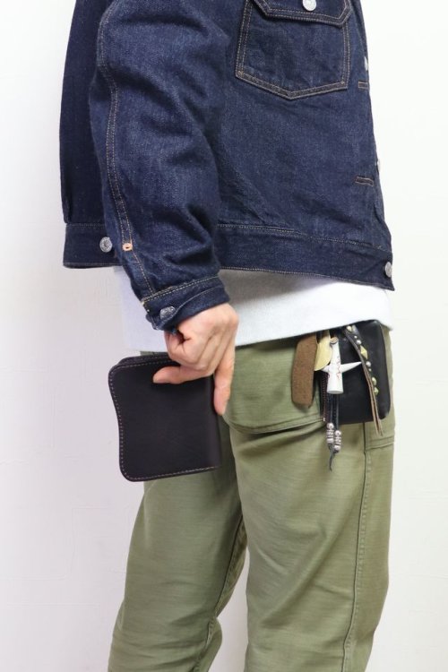 他の写真3: 「Y'2 LEATHER/Y'2レザー」ホースハイド二つ折りウォレット【インディゴ】