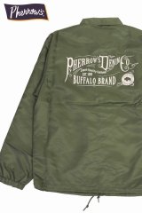 「Pherrow's/フェローズ」BUFFALO BRAND ナイロンコーチジャケット【オリーブ】