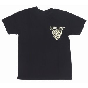 画像2: 「UES/ウエス」GUITAR CRAZY プリントTシャツ【ブラック】