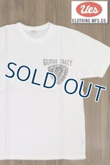「UES/ウエス」GUITAR CRAZY プリントTシャツ【ホワイト】