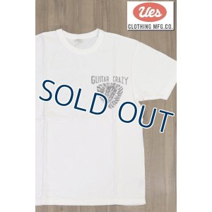 画像1: 「UES/ウエス」GUITAR CRAZY プリントTシャツ【ホワイト】