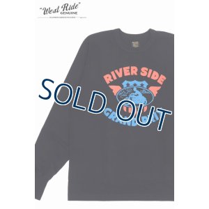 画像1: 「WEST RIDE/ウエストライド」RIVER SIDE ヘビーウェイトプリントロンT【ブラック】