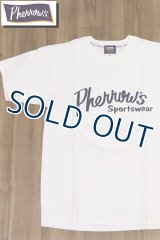 「Pherrow's/フェローズ」Pherrow'sロゴTシャツ PTシリーズ【ホワイト】