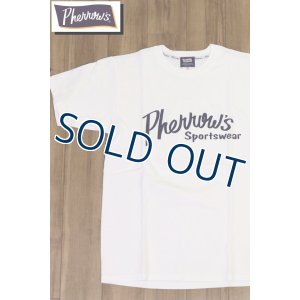 画像1: 「Pherrow's/フェローズ」Pherrow'sロゴTシャツ PTシリーズ【ホワイト】