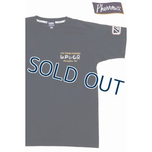 画像1: 「Pherrow's/フェローズ」LP＆CO プリント&ワッペンカスタムTシャツ PTシリーズ【S・ブラック】