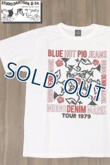 「STUDIO D'ARTISAN/ステュディオ・ダ・ルチザン」INDIGO DENIM MAGIK プリントＴシャツ【ホワイト】