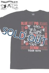 「STUDIO D'ARTISAN/ステュディオ・ダ・ルチザン」INDIGO DENIM MAGIK プリントＴシャツ【ブラック】