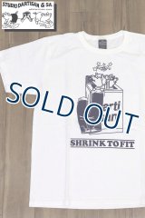 「STUDIO D'ARTISAN/ステュディオ・ダ・ルチザン」SHRINK TO FIT プリントＴシャツ【ホワイト】