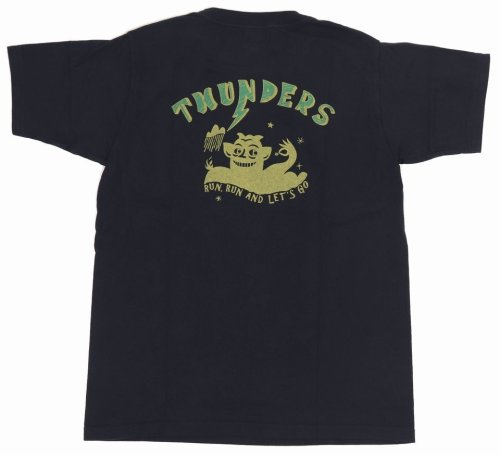 他の写真2: 「Pherrow's/フェローズ」THUNDERS プリントTシャツ PTシリーズ【S・ブラック】